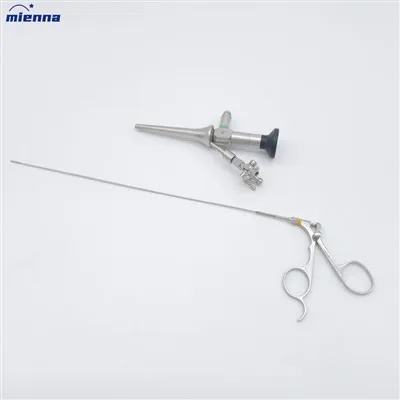 ENT Vet Double Channel Otoscope Veterinary Instruments Ear Endoscope With Fr5 Working Channel